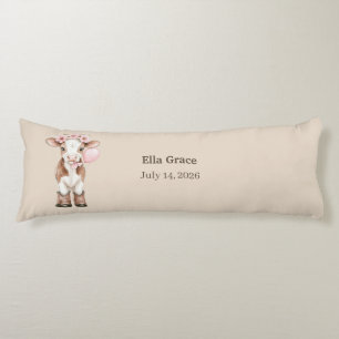 Pink Cowgirl Body Pillow • Farm Nursery Decor Lichaamskussen