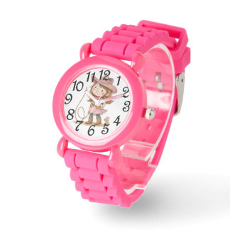 Pink Cowgirl  Horloge