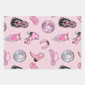 Pink Cowgirl Pattern Inpakpapier Vel (Voorkant 2)