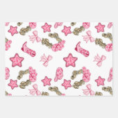 Pink Cowgirl Pattern Inpakpapier Vel (Voorkant 3)