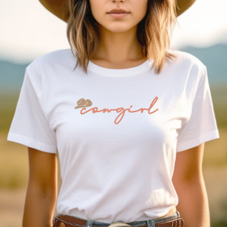 Pink Cowgirl westerne minimalistische trend T-shirt