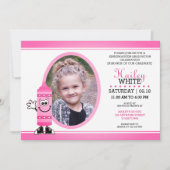Pink Crayon Kindergarten Grad Party Invitations (Devant)