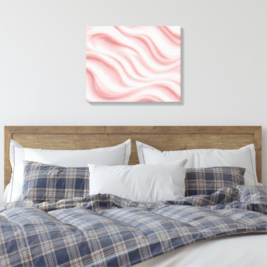 Pink Cream Abstract Design Canvas Afdruk (Insitu (Slaapkamer))
