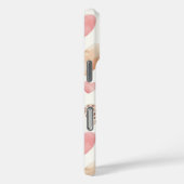 Pink Cream Brown Leopard Hearts Case-Mate iPhone Case (Achterkant / Rechts)