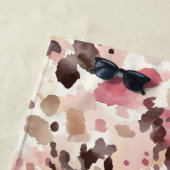 Pink Cream Brown Leopard   Strandlaken (In situ)