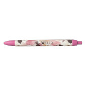 Pink Cream Brown Leopard Zwarte Inkt Pen (Voorkant)