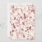 Pink Cream Chocolate Brown Leopard Baby shower Kaart (Achterkant)