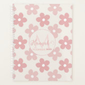 Pink Cream Daisy Flowers Retro Pattern (Devant)