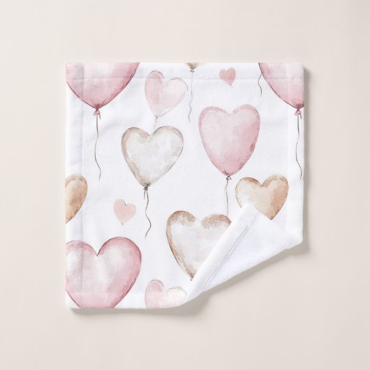 Pink Cream Hearts (Gant de toilette)