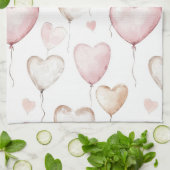 Pink Cream Hearts Theedoek (Gevouwen)