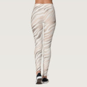 Pink Cream Zebra Animal Print Leggings (Achterkant)