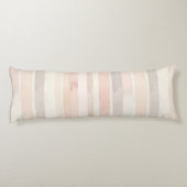 Pink Cream Zebra Animal Print Lichaamskussen (Achterkant)