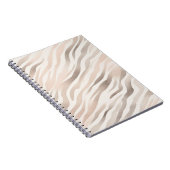 Pink Cream Zebra Animal Print Notitieboek (Rechterzijde)