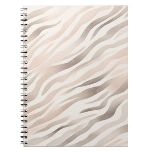 Pink Cream Zebra Animal Print Notitieboek