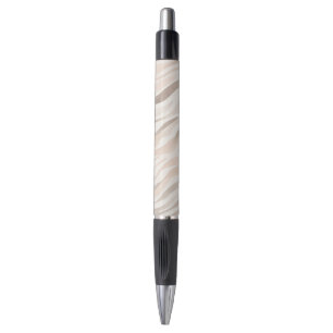 Pink Cream Zebra Animal Print Pen
