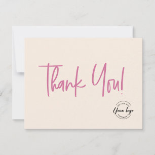 Pink crème noir Entreprise Logo Merci social