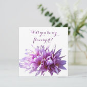 Pink Crocus Flower Serez-vous ma carte fleurie (Debout devant)