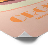 Pink Croissant Print Pastry Poster Minimalistic Ar (Coin)