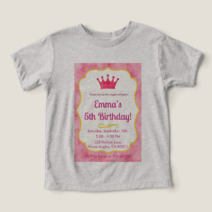 Pink Crown verjaardagsuitnodiging tovenarij