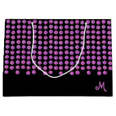 Pink Crystal Strands Monogram Cadeau Sac (Devant)