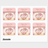 Pink Cupcake Bakery Stickers d'affaires (Feuille)