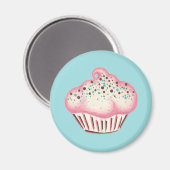 Pink Cupcake Bakou Aimant de cuisine (Recto/Verso)