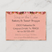 Pink Cupcake Bakou Carte de profil professionnelle (Dos)
