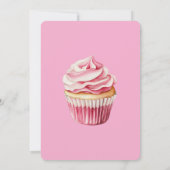 Pink Cupcake Birthday Kaart (Achterkant)