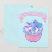 Pink Cupcake~Good Cadeau Écriture Carte postale (Devant / Derrière)
