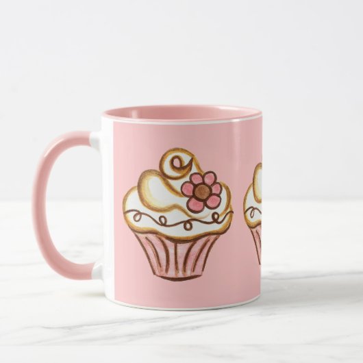 Pink Cupcake Mug Mok (Links)