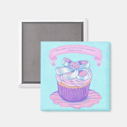 Pink CupCake Scripture Magnet (Recto/Verso)