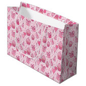 Pink Cupcakes Birthday GIft Bag Groot Cadeauzakje (Voorkant Gekanteld)