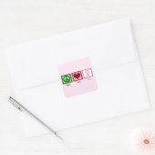 Pink Cure Vierkante Sticker (Envelop)
