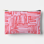 Pink Curve Wavy Squiggle Abstract Modern Etui (Voorkant)