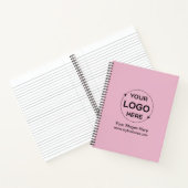 Pink Custom Business Logo Notitieboek (Binnen)