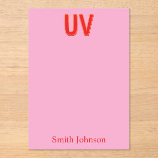 Pink Custom Monogram Stationery Acryl Uitnodigingen