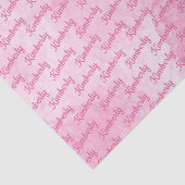 Pink Custom Name Personalized Tissuepapier (Detail)