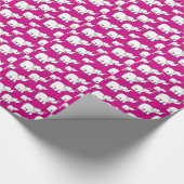 Pink Cute Animal Pattern Cartoon Elephant Pattern Cadeaupapier (Hoek)