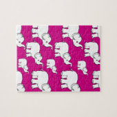 Pink Cute Animal Pattern Cartoon Elephant Pattern Legpuzzel (Horizontaal)