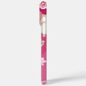 Pink Cute Cat Phone Case Kawaii Kitten Aesthetic (Achterkant / Links)