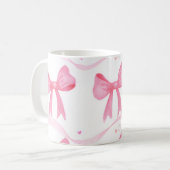 Pink,cute coffee mug with bowa (Devant gauche)
