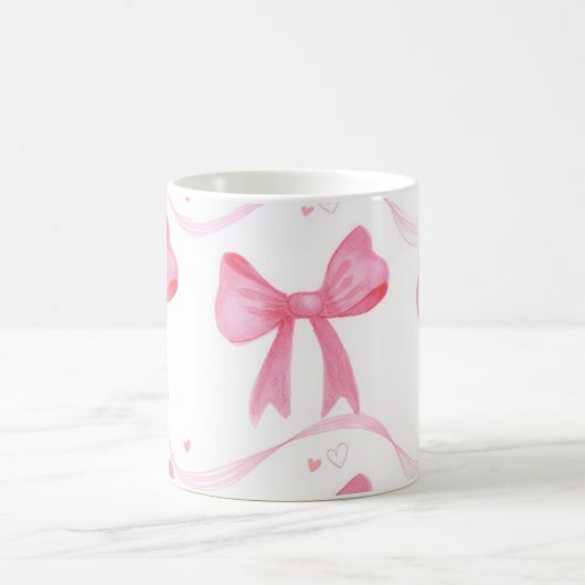 Pink,cute coffee mug with bowa (Centre)