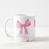 Pink,cute coffee mug with bowa koffiemok (Links)