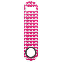 Pink Cute Hearts Motif Bottle Ouvrir