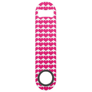 Pink Cute Hearts Motif Bottle Ouvrir