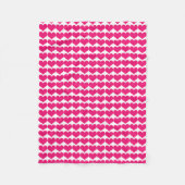 Pink Cute Hearts Pattern Fleece Blanket (Voorkant)