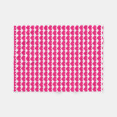 Pink Cute Hearts Pattern Fleece Blanket Deken (Voorkant (Horizontaal))
