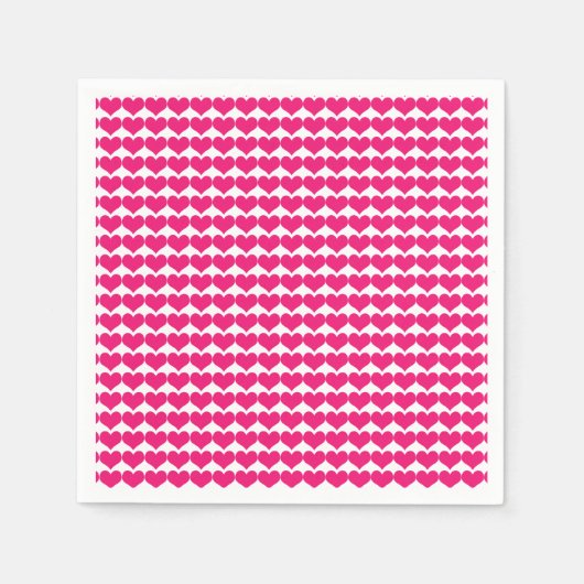 Pink Cute Hearts Pattern Servet (Voorkant)