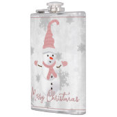 Pink Cute Snowman Flacon de vacances (Gauche)