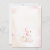 Pink Cute Unicorn Girl Anniversaire Invitation (Dos)